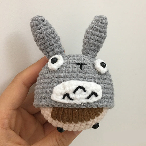 Hand-knitted wool doll