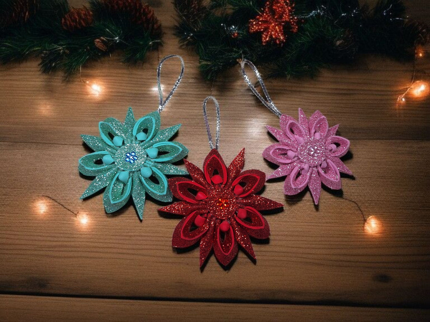 Handmade Foam Ornaments set 6 pcs!, Christmas ornament, gift ideas, home decor