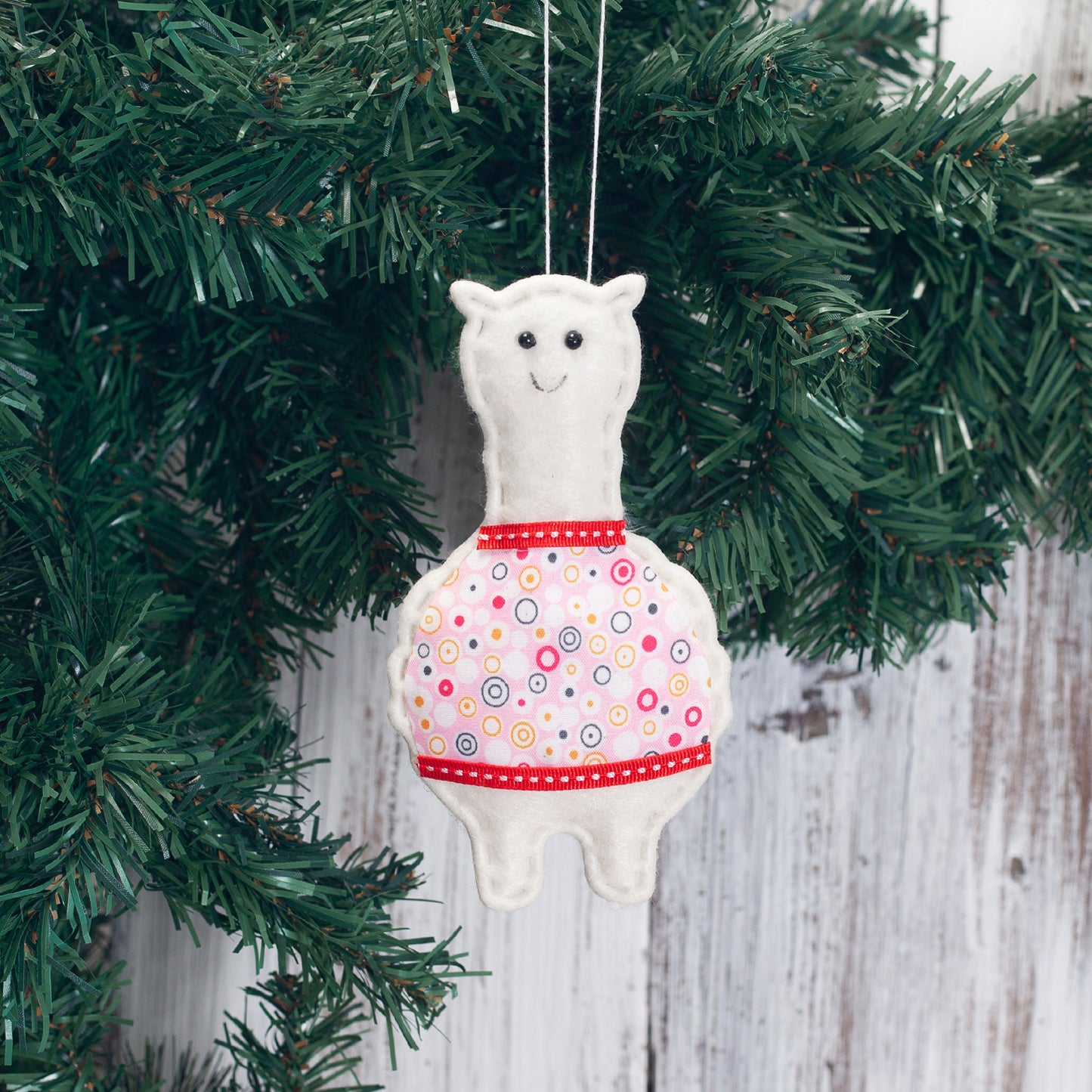 Creative Christmas Tree Alpaca Decoration Pendant Set