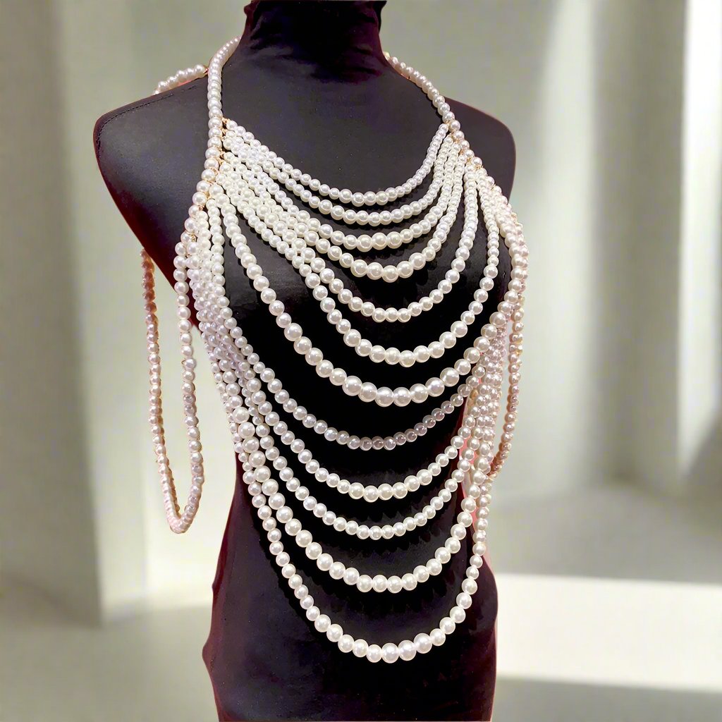 Retro Multi-layer Pearl Body Chains