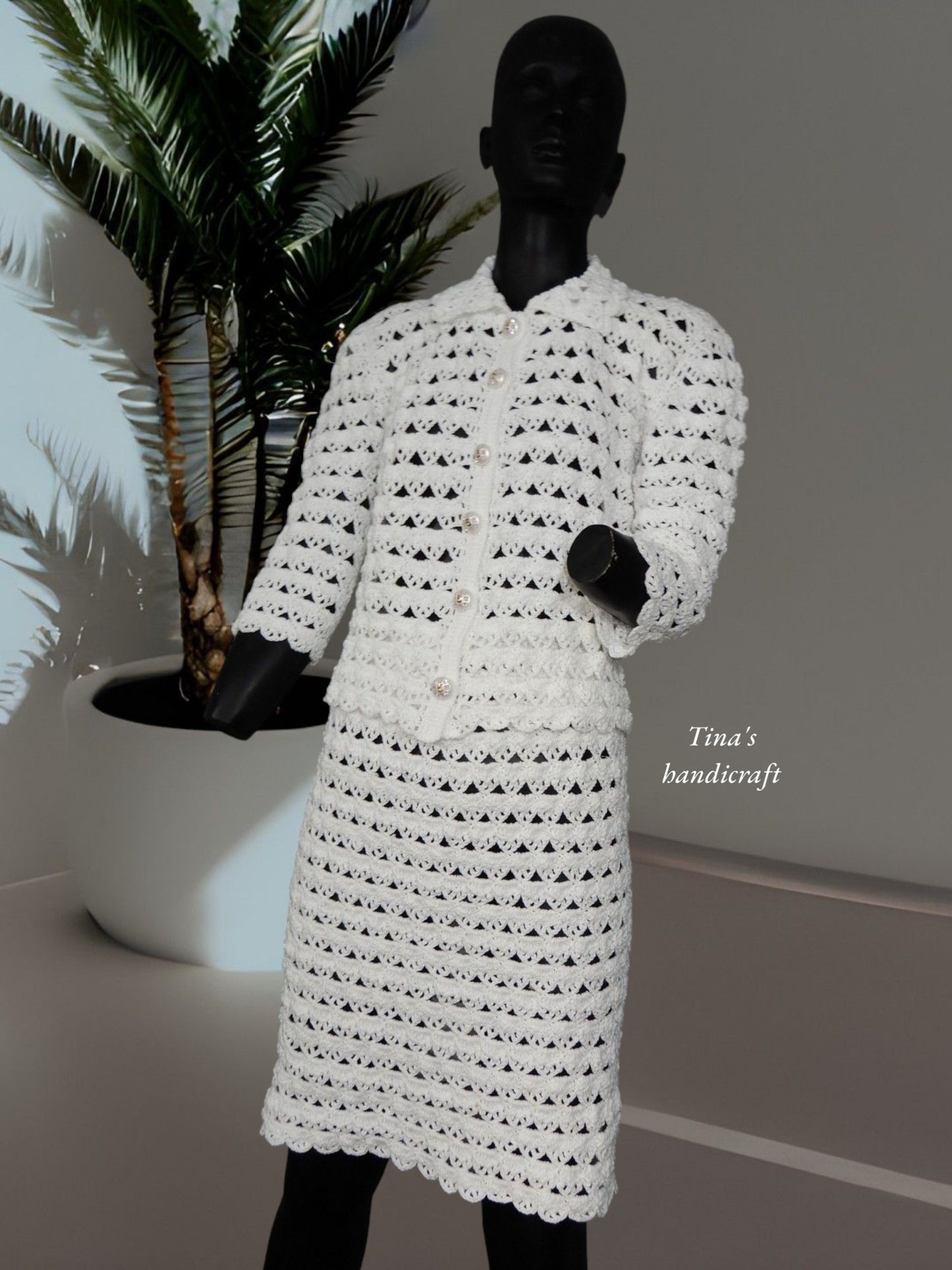 Crochet suit,wedding clothes,gift ideas (pattern only)