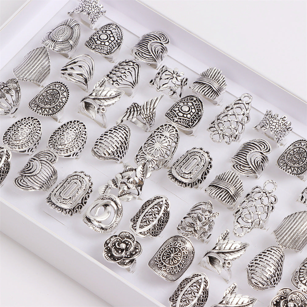 Retro Personalized Women's Silver Plated Ring