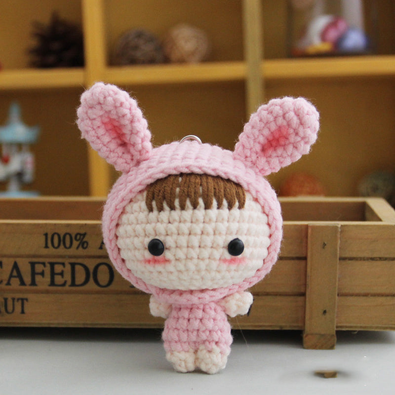 Hand-knitted wool doll