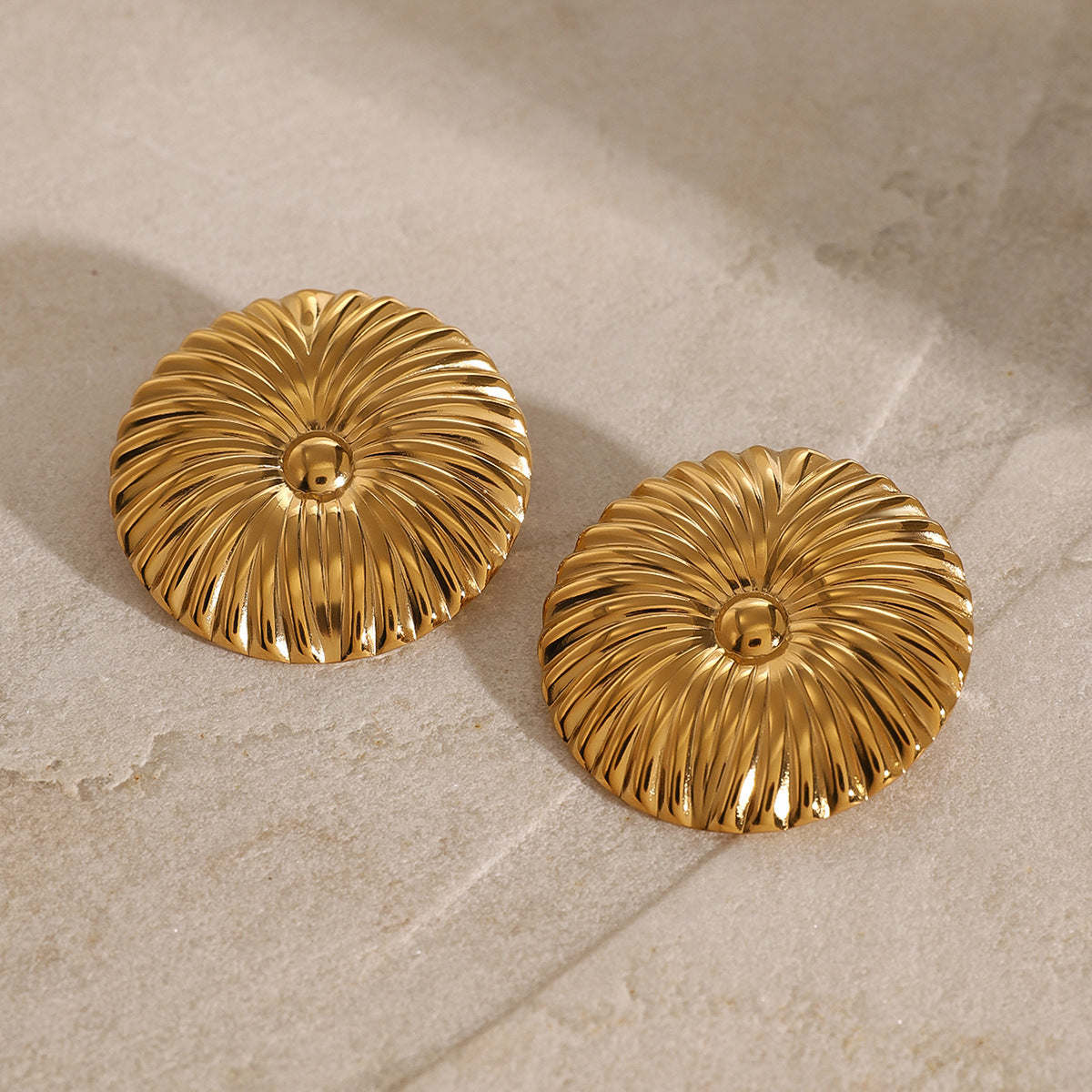 Stainless Steel High-profile Earrings Flowers