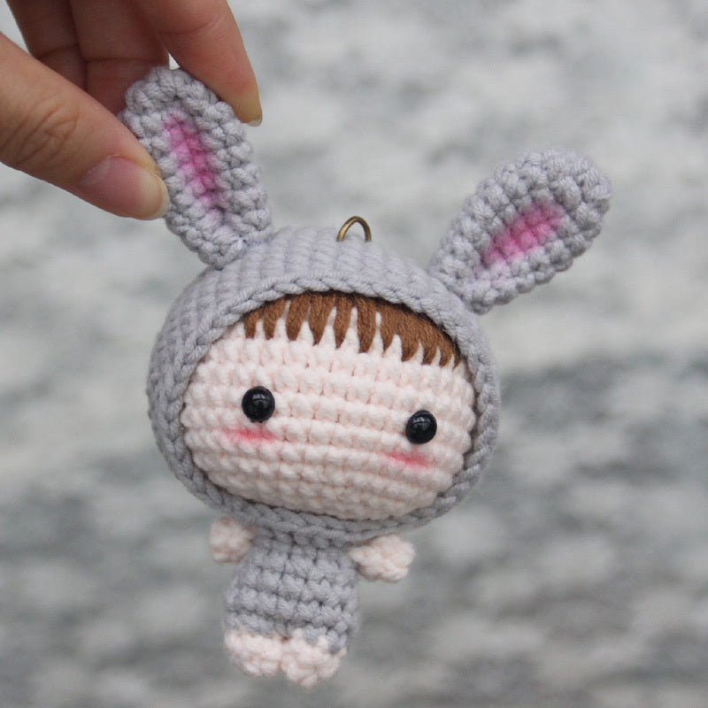 Hand-knitted wool doll