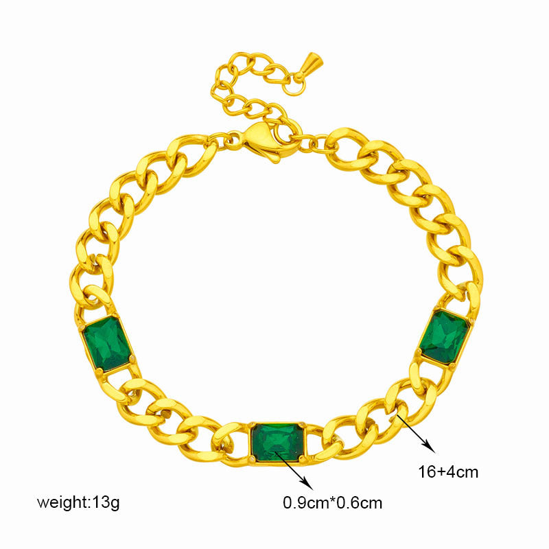 Fashion Special-interest Simple Punk Retro Hip Hop Thick Chain Bracelet