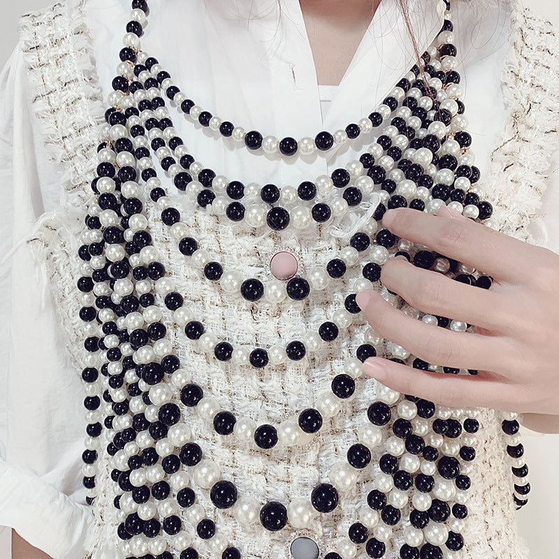 Retro Multi-layer Pearl Body Chains