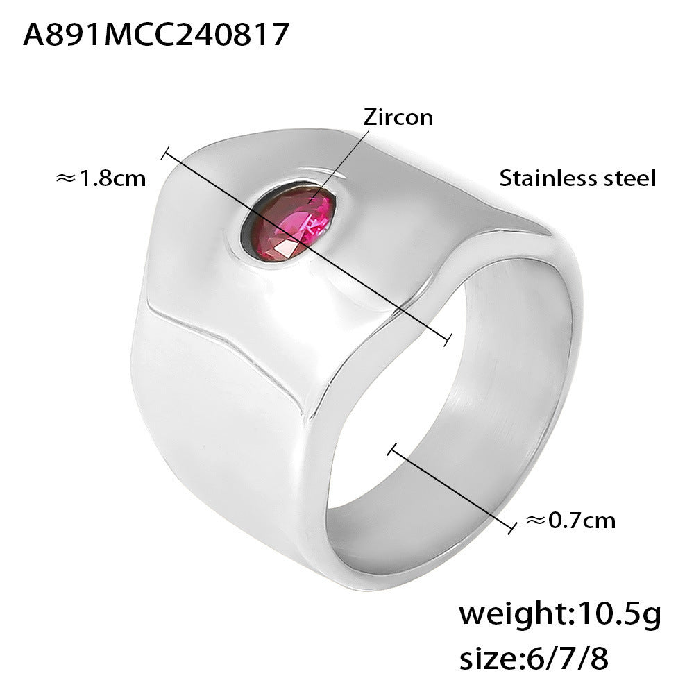 Geometric Open Adjustable Alloy Ring