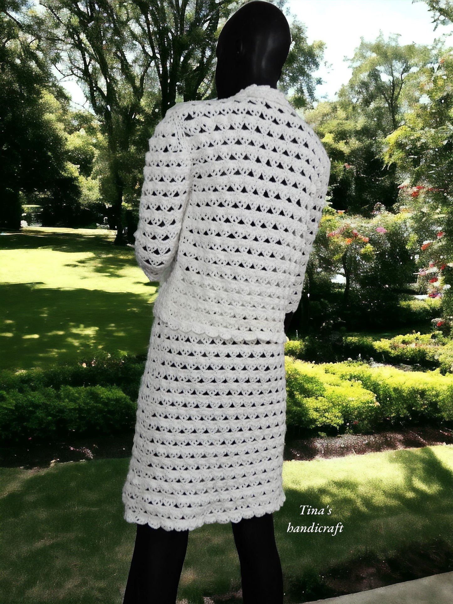 Crochet suit,wedding clothes,gift ideas (pattern only)