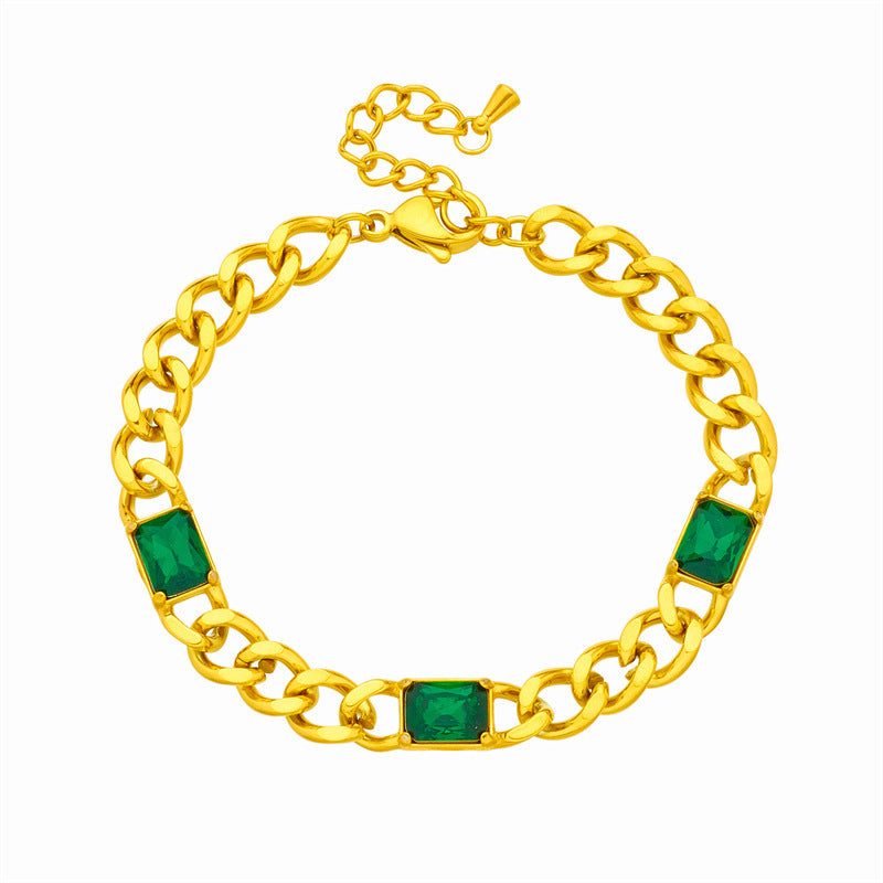 Fashion Special-interest Simple Punk Retro Hip Hop Thick Chain Bracelet