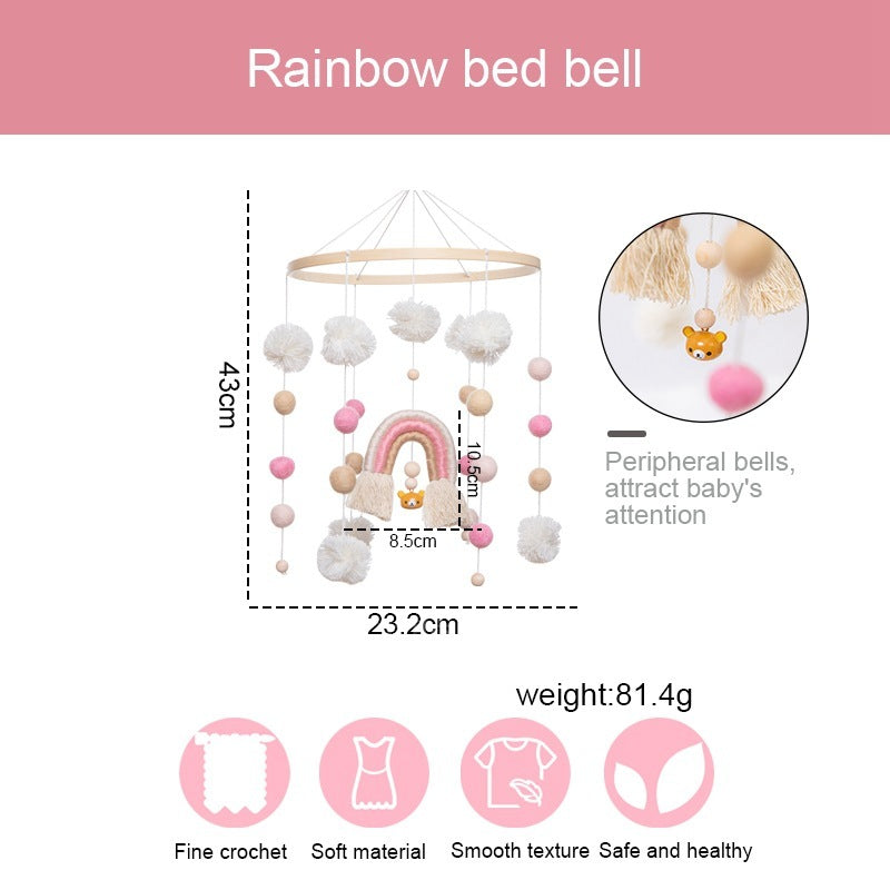 Nordic Hair Ball Rainbow Bed Wind Bell