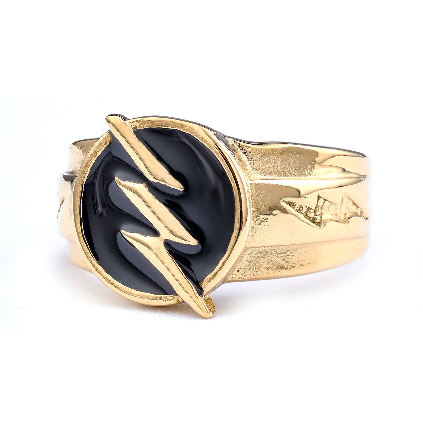 Persönlichkeit Blitz Ring männer Edelstahl Vinyl Gold Mode Ornament