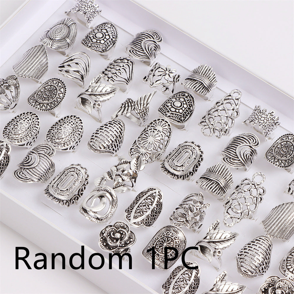 Retro Personalized Women's Silver Plated Ring