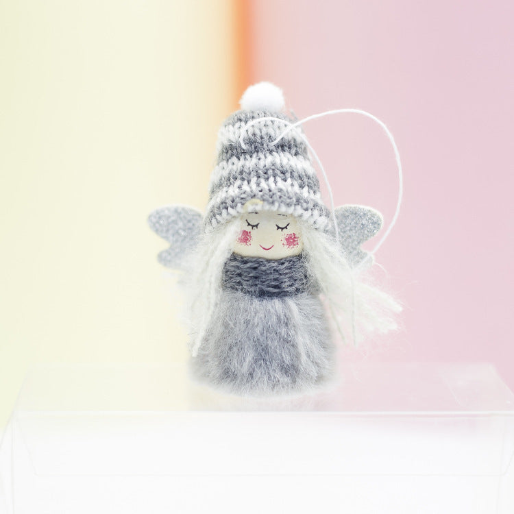 Christmas Creative Cute Plush Angel Girl Pendant