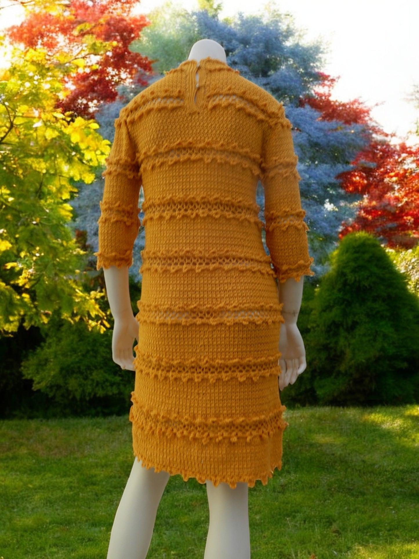 Dress with 3D patterns