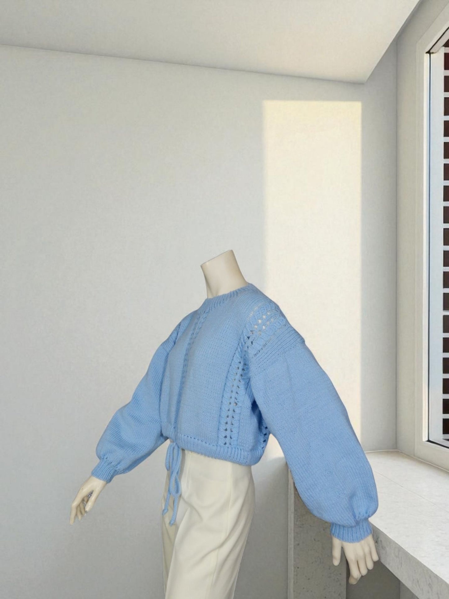 Strickbluse, weiches Bambusgarn, antiallergen, Ballonärmel, Geschenkideen