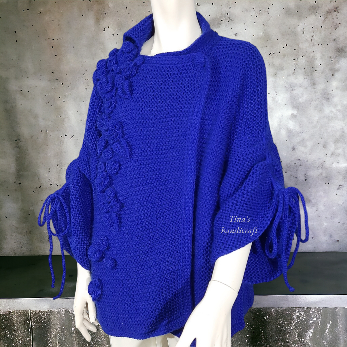 Strickjacke mit Blumen!