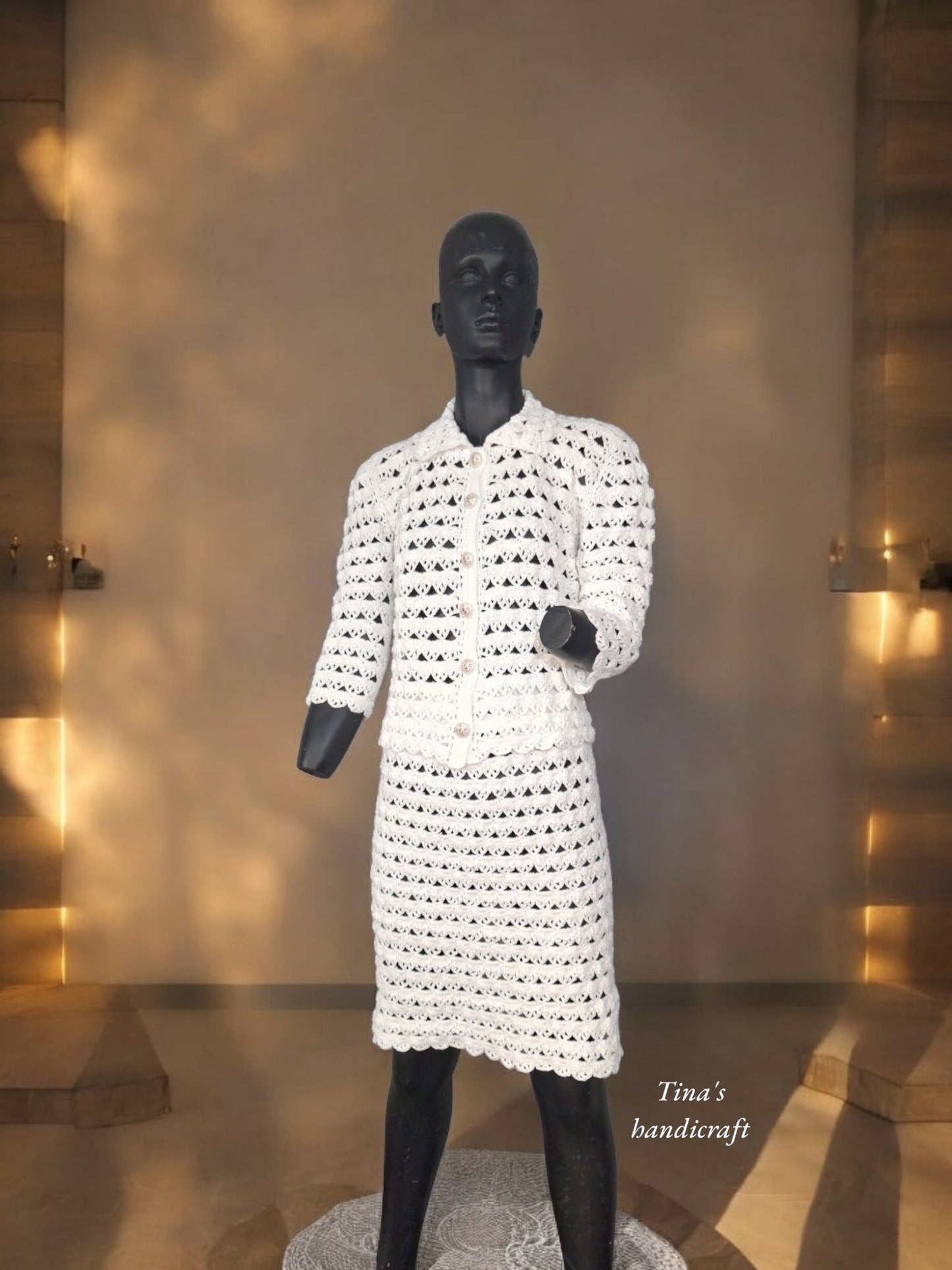 Crochet suit,wedding clothes,gift ideas (pattern only)
