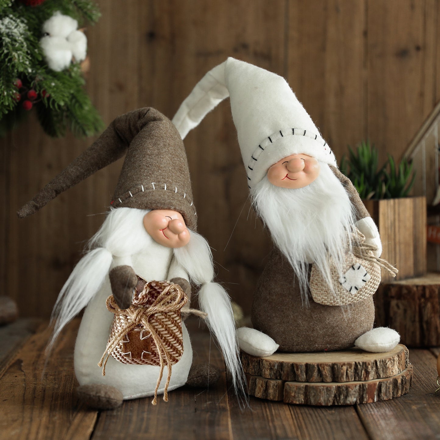 Nordic Gunny Bag Rudolph Decorated Doll