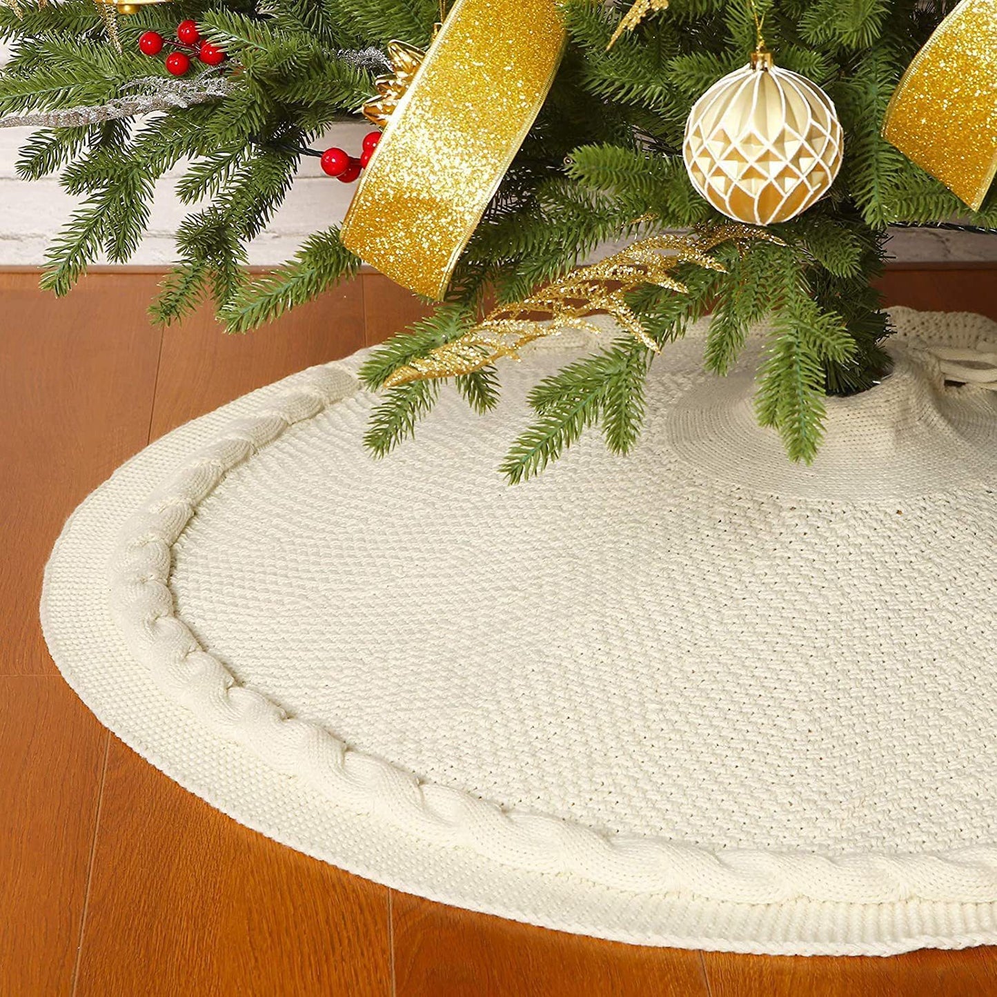 Christmas Red Knitted Tree Apron Ornament