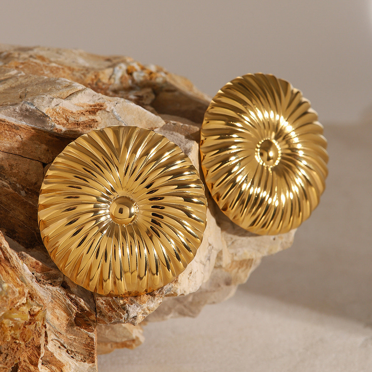 Stainless Steel High-profile Earrings Flowers