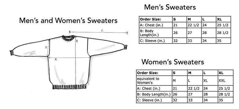 Warm and stylish handmade sweater .