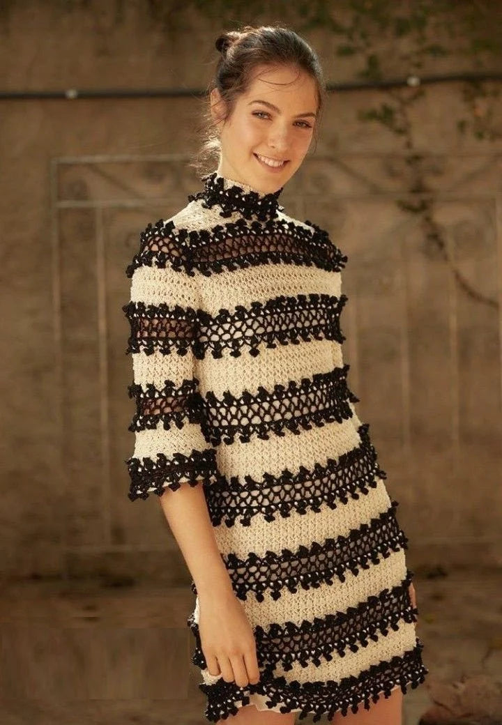 Dress with 3D patterns