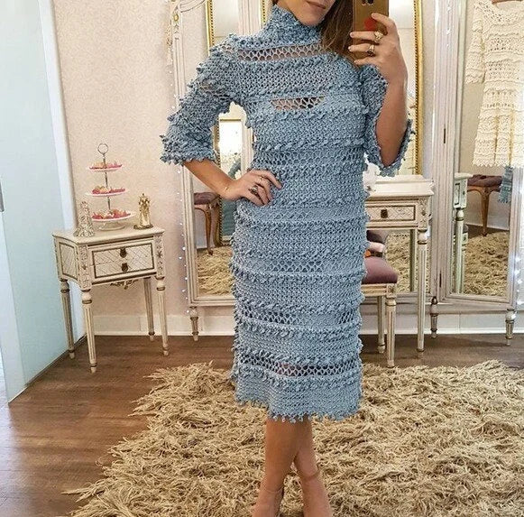 Dress with 3D patterns