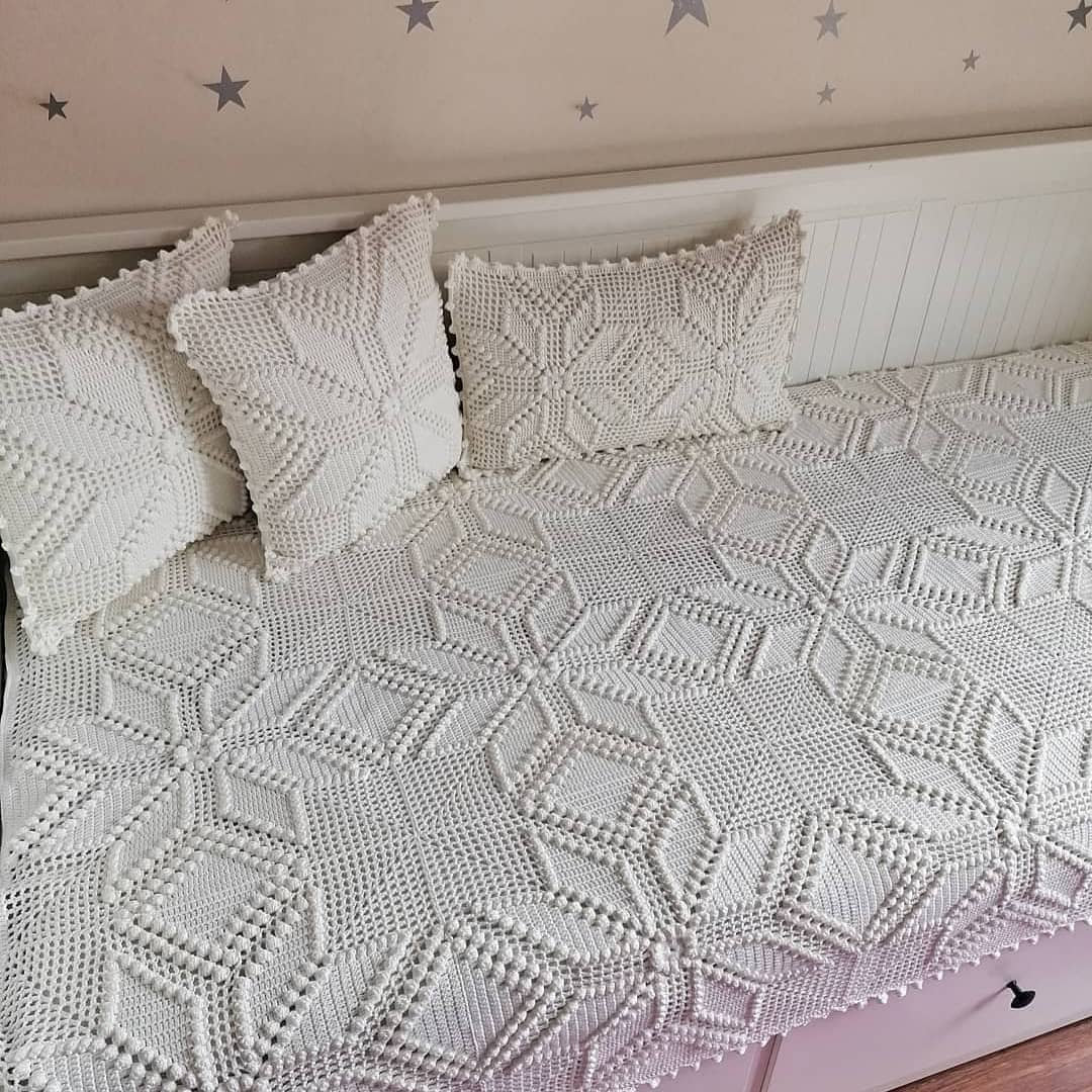 Crochet blanket ,granny squares motif's,flower's motif's, wedding blanket,
