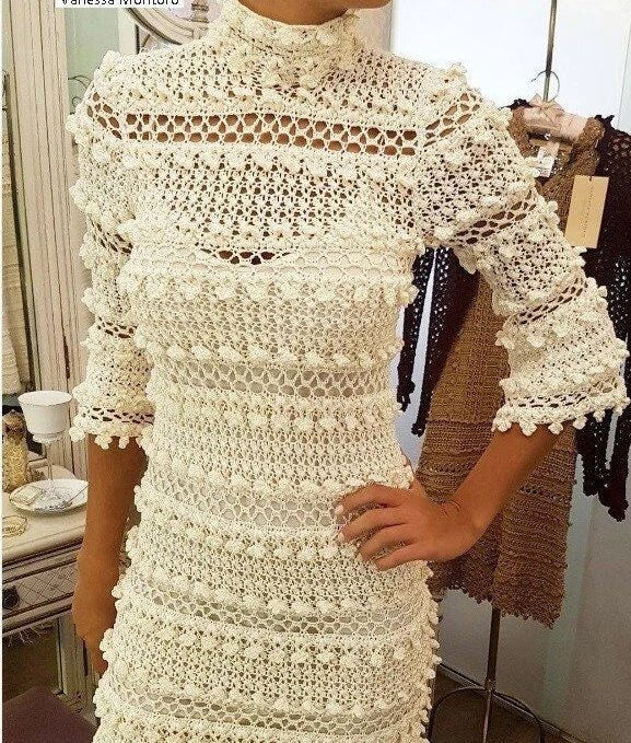 Dress with 3D patterns