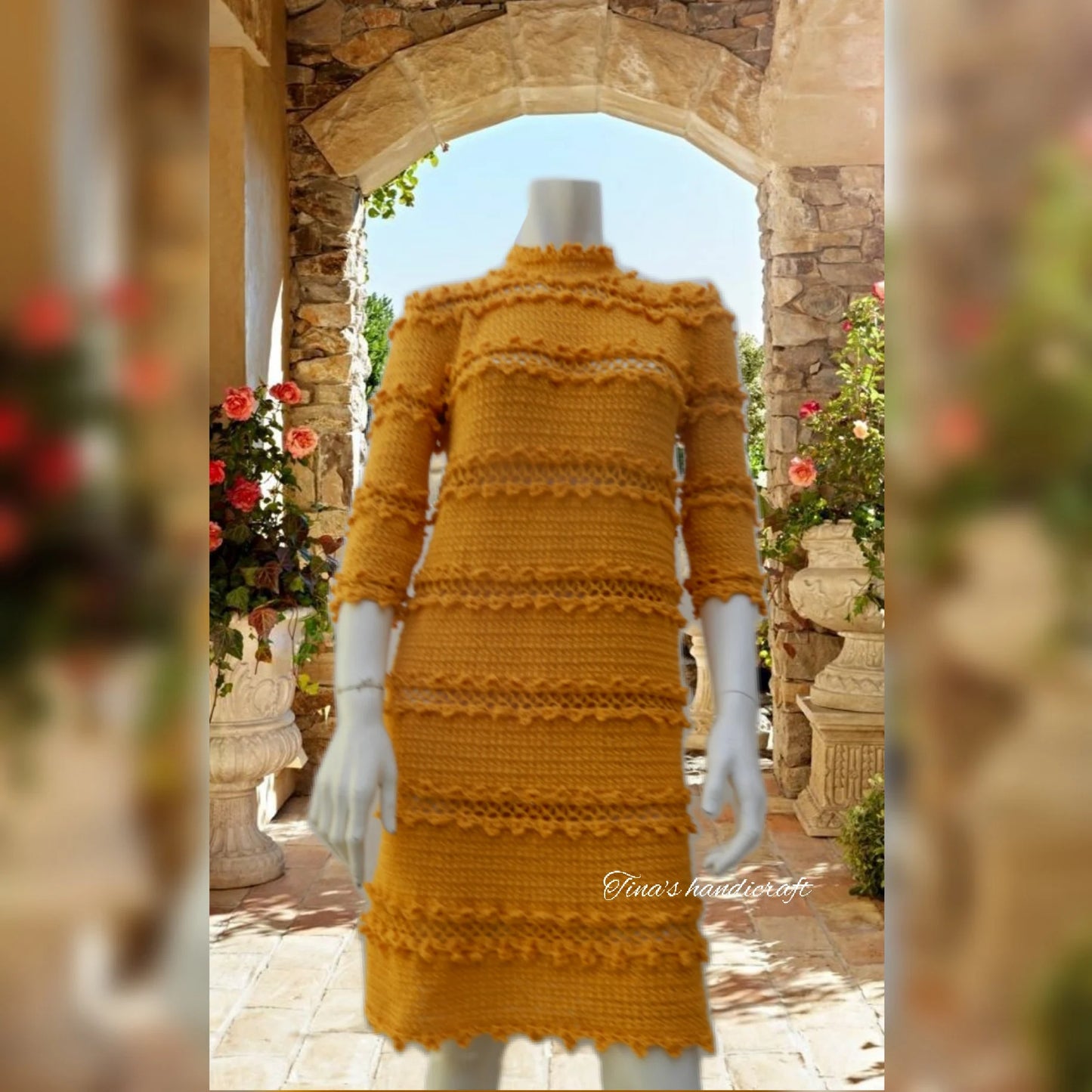 Dress with 3D patterns