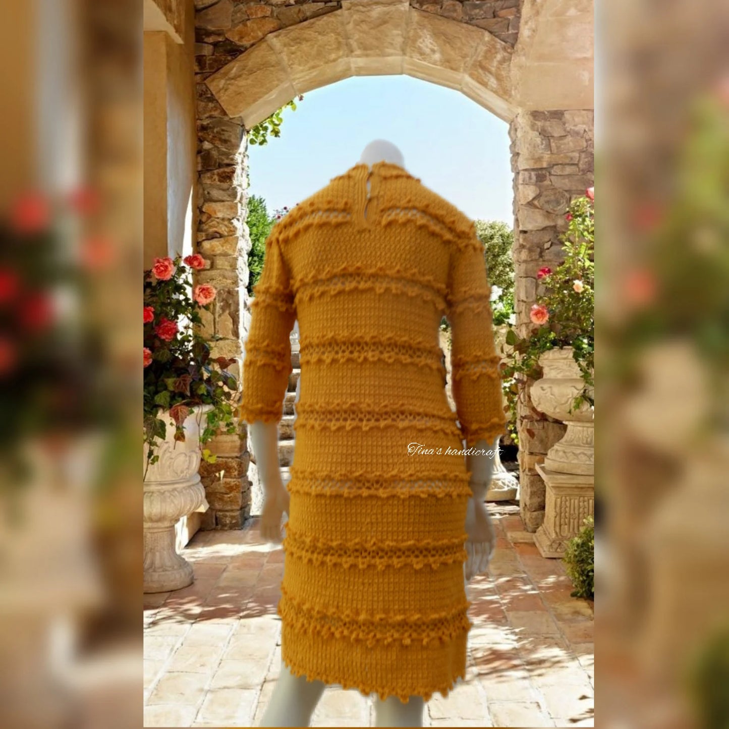 Dress with 3D patterns