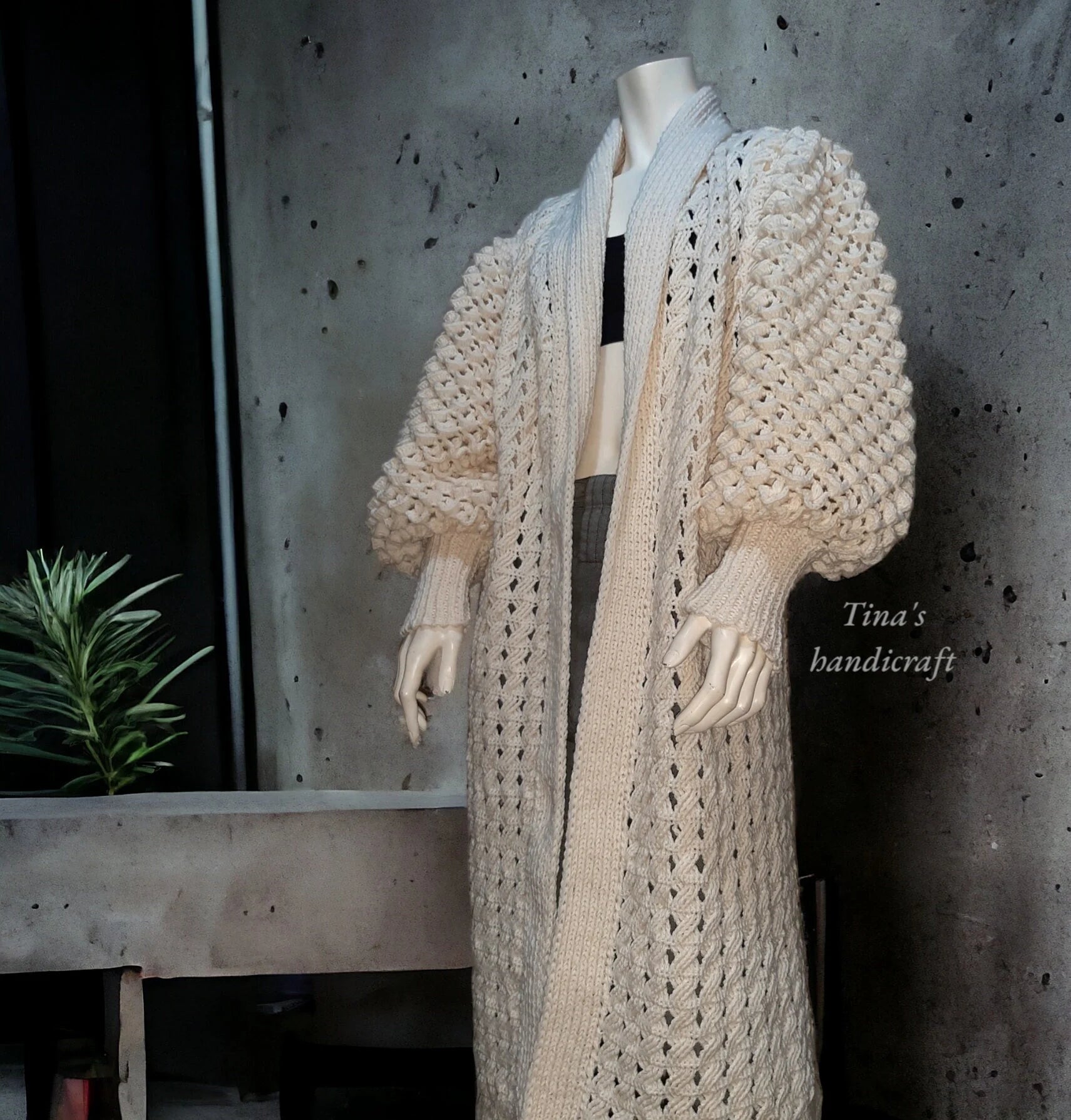 Crochet Cardigan with Balloon Sleeves A Handwork of Art – Tina's