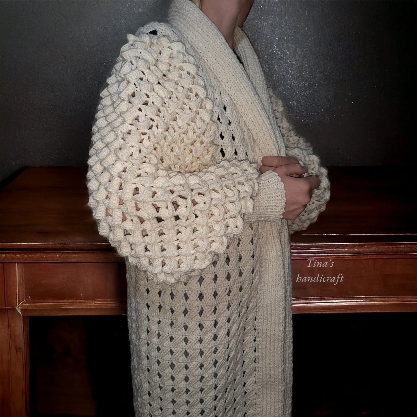 Crochet Cardigan with Balloon Sleeves - A Handwork of Art