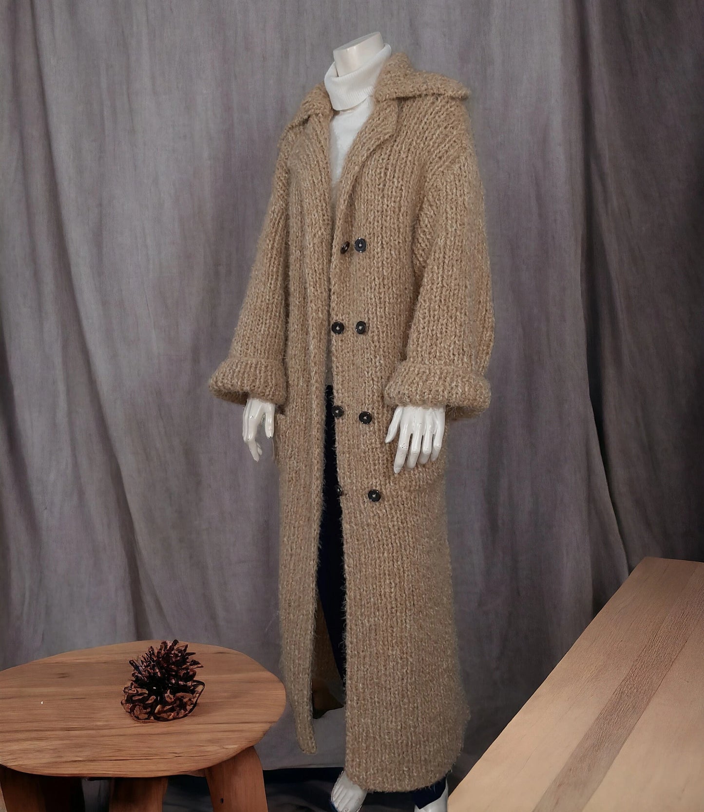 Maximalist woolen jacket