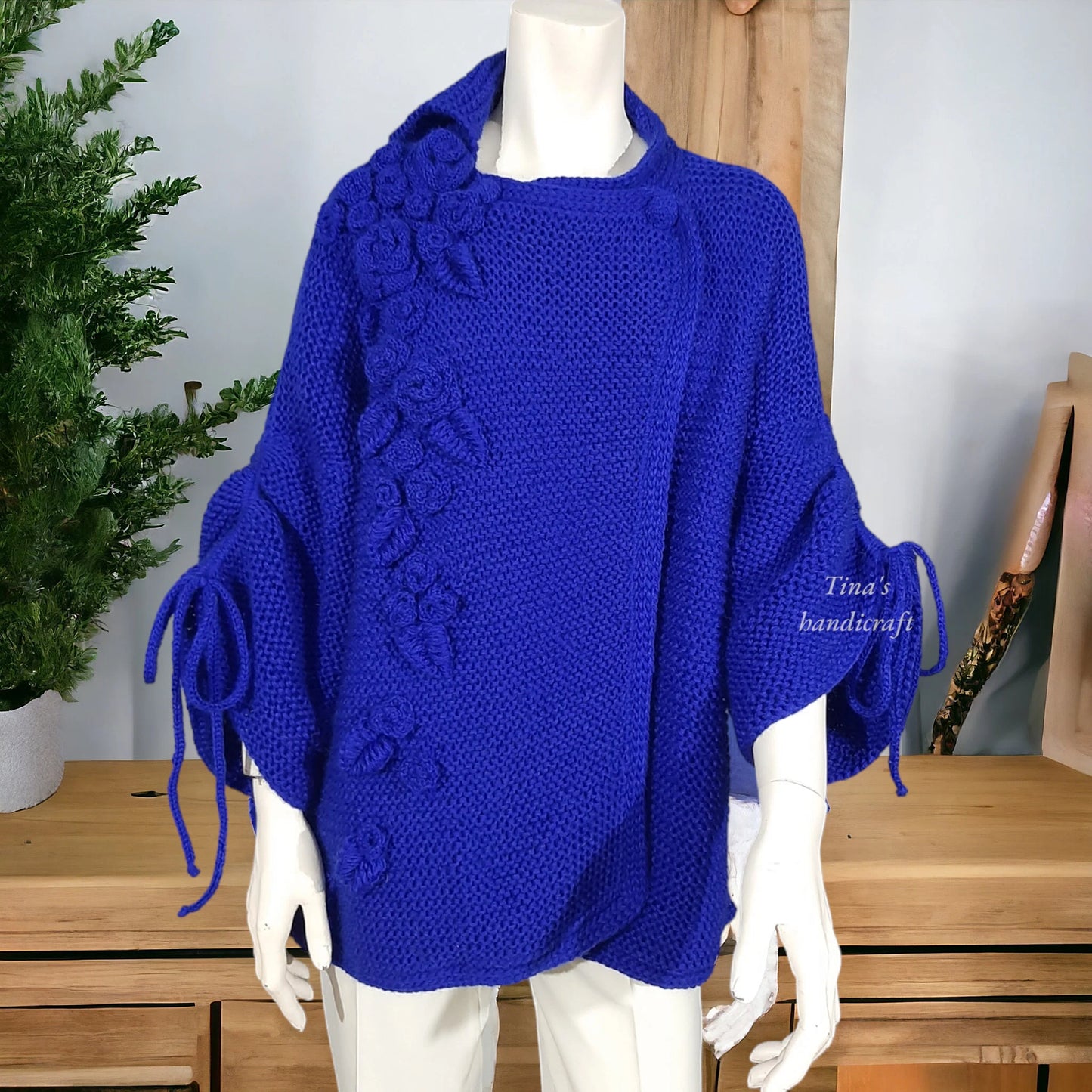 Strickjacke mit Blumen!