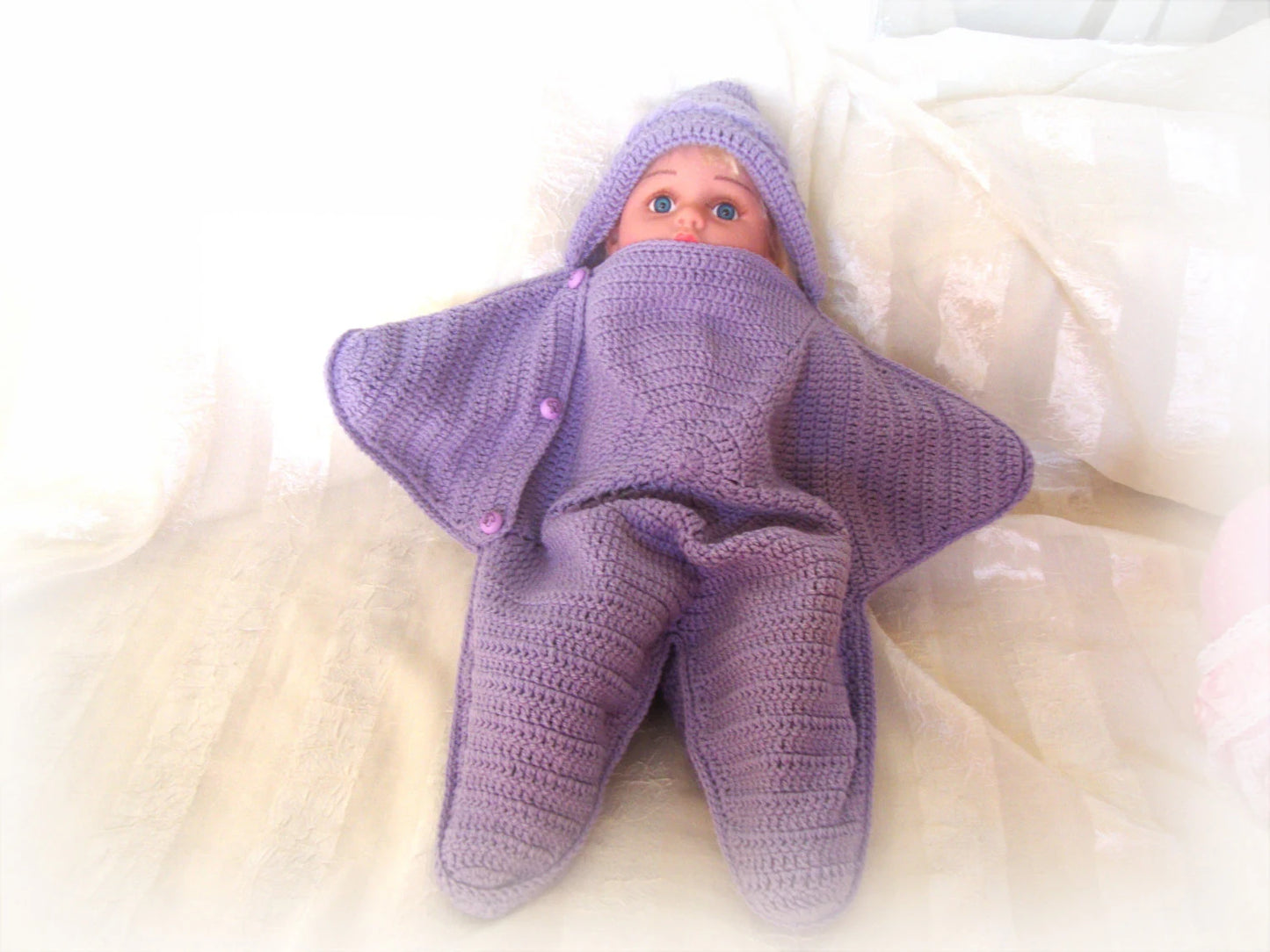 "Bright star" Baby Blanket.