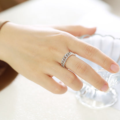 Stainless Steel Chain Ring For Women