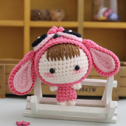 Hand-knitted wool doll