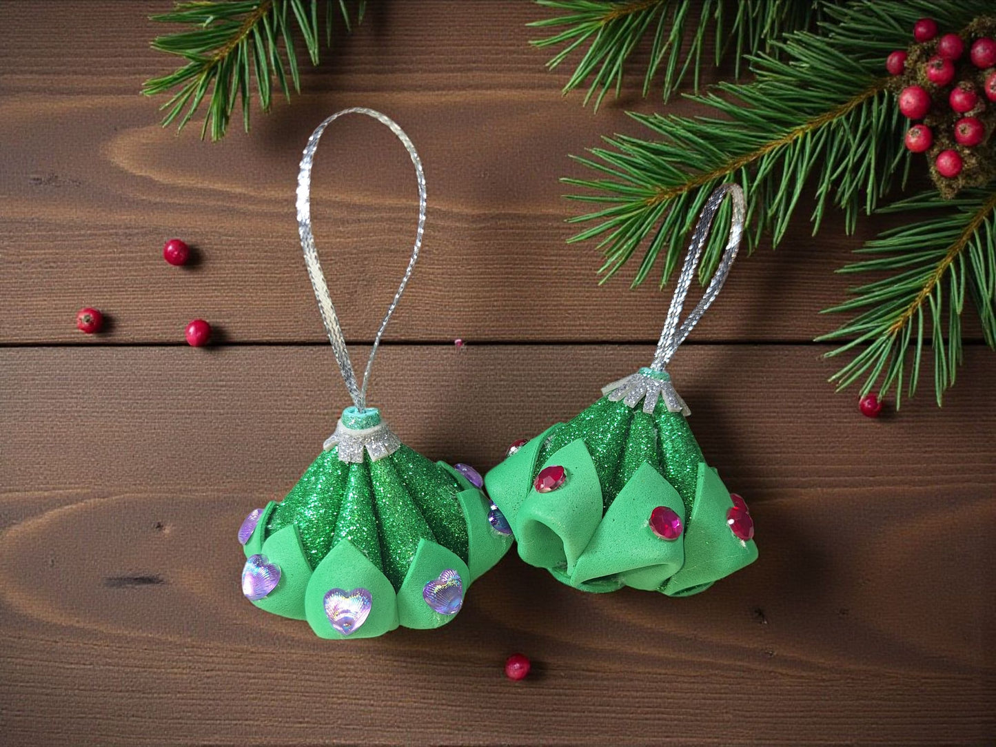 2 Designs Festive Snowflake DIY , Christmas ornament set 6 pcs , gift ideas, Santa-claus