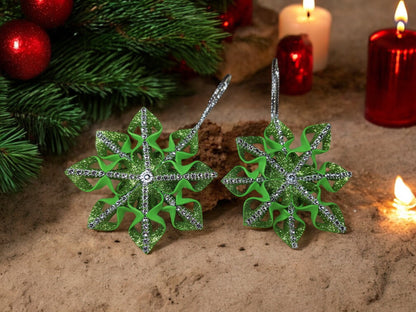 2 Designs Festive Snowflake DIY , Christmas ornament set 6 pcs , gift ideas, Santa-claus