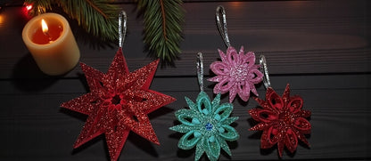 Handmade Foam Ornaments set 6 pcs!, Christmas ornament, gift ideas, home decor