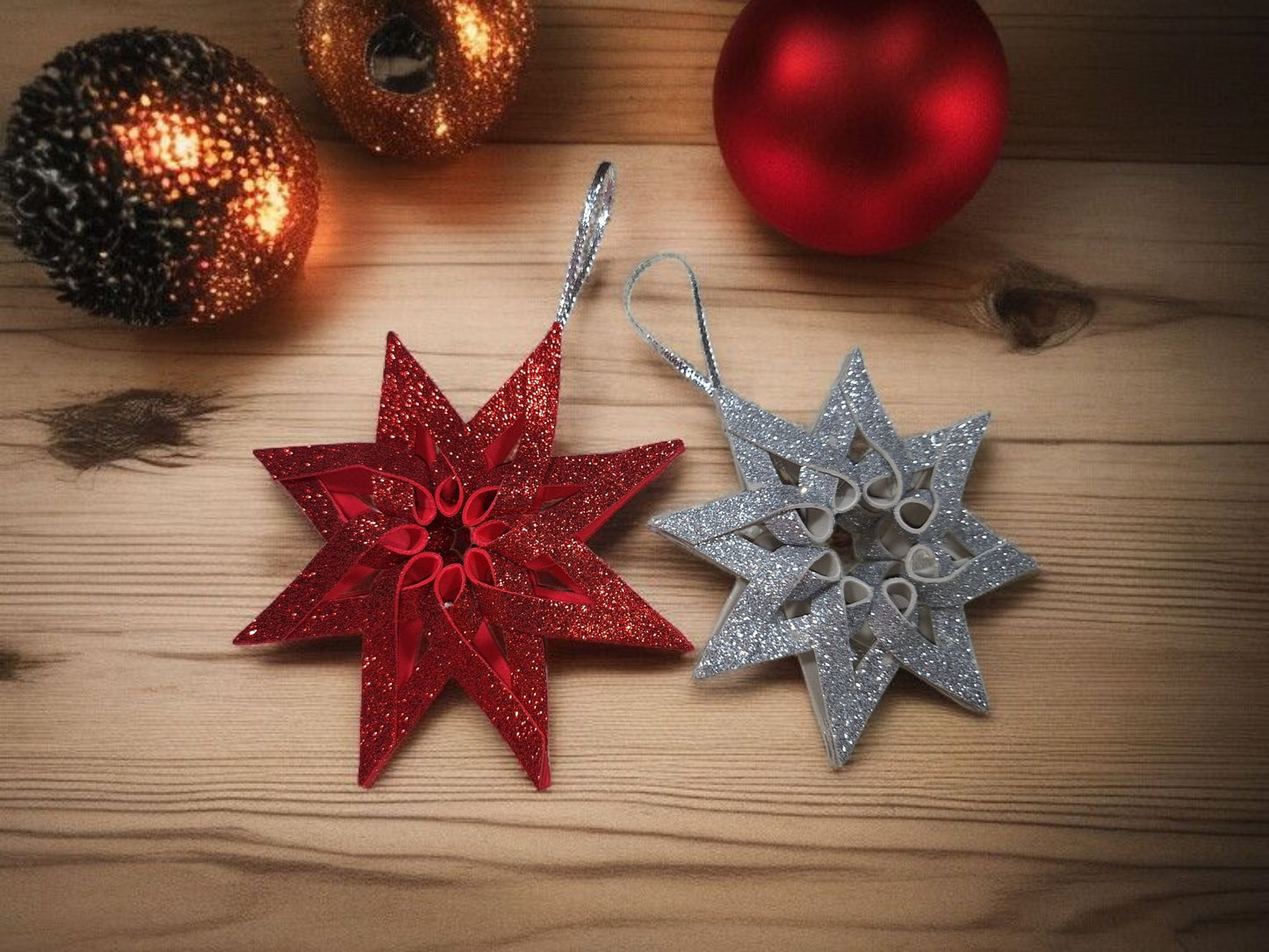 Handmade Foam Ornaments set 6 pcs!, Christmas ornament, gift ideas, home decor