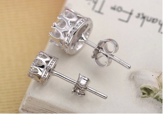 925 Sterling Silber Ohrringe Krone hypoallergen