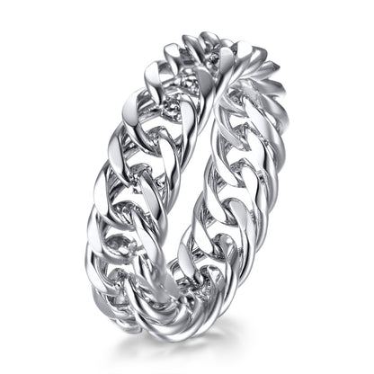 Stainless Steel Chain Ring For Women