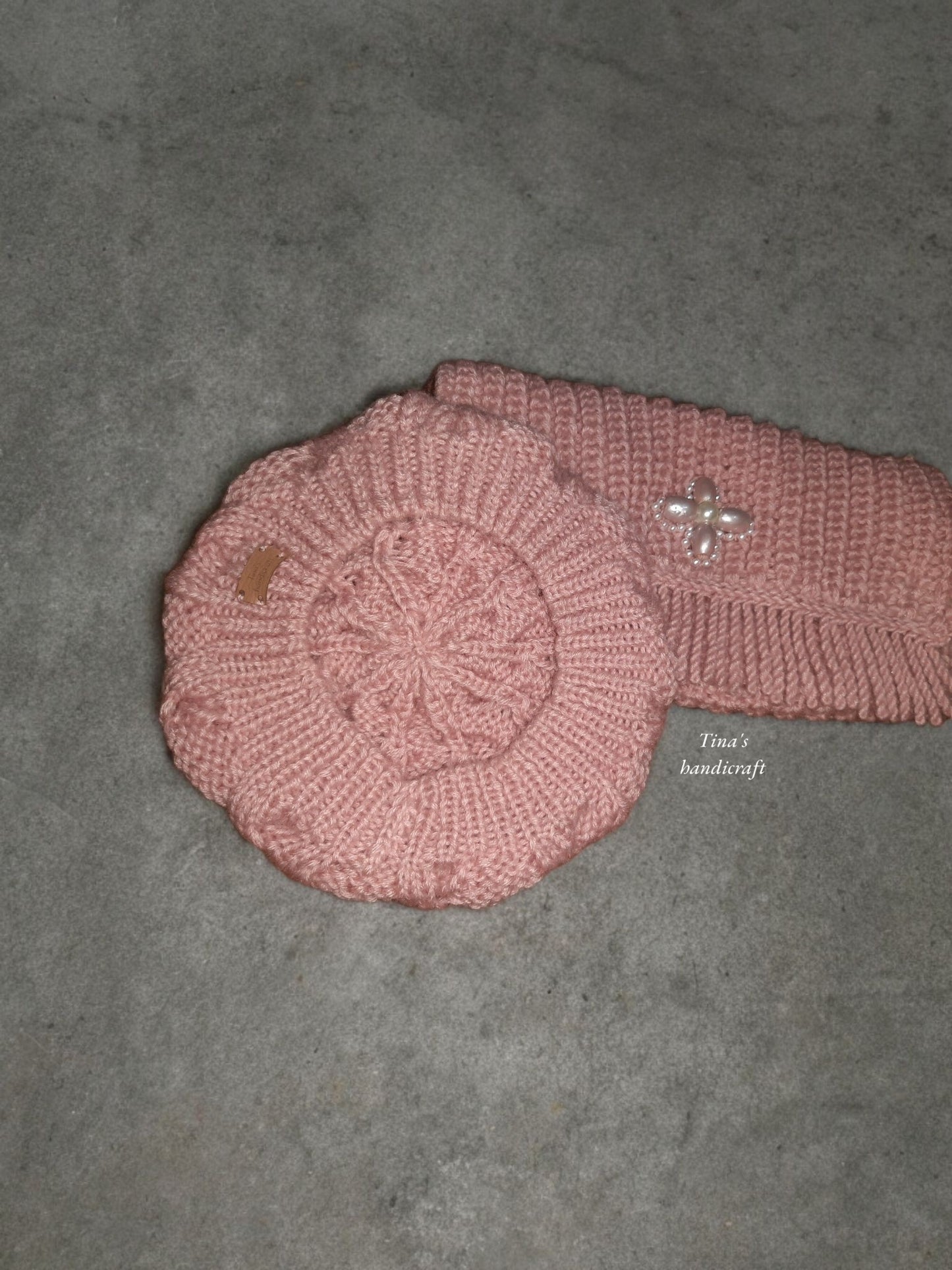 Set of Handmade Bag and Soft Mohair Beret