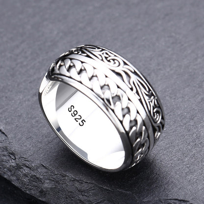 925 Sterling Silver Vine Woven Ring Ornament