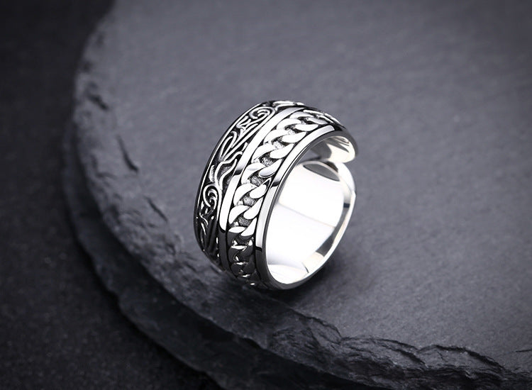 925 Sterling Silver Vine Woven Ring Ornament