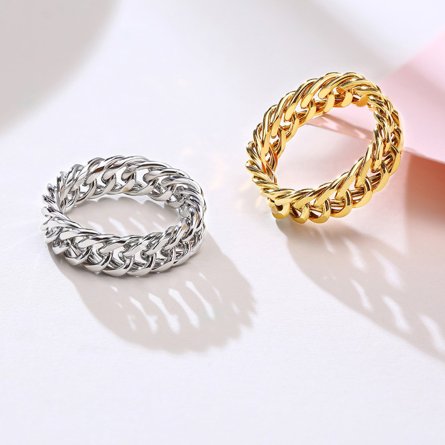 Stainless Steel Chain Ring For Women