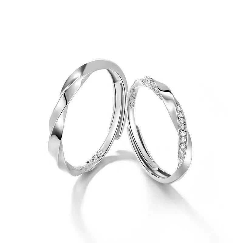 Mobius S925 Sterling Silver Lightyear Couple Ring